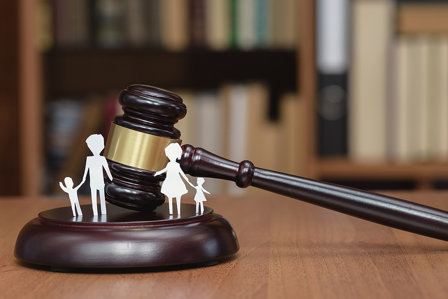 Court and the rights of the family and children. Family law in Sydney concept.